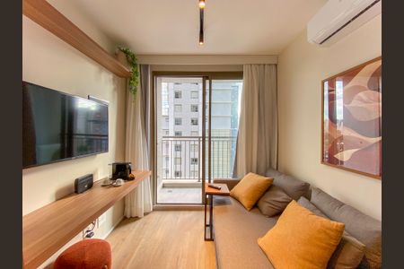 Sala de apartamento à venda com 1 quarto, 32m² em Campo Belo, São Paulo