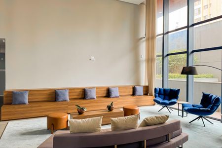 Studio para alugar com 29m², 1 quarto e sem vaga Studio para alugar com 29m², 1 quarto e sem vagaLounge e Hall Social