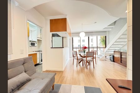 Sala de apartamento para alugar com 1 quarto, 70m² em Moema, São Paulo