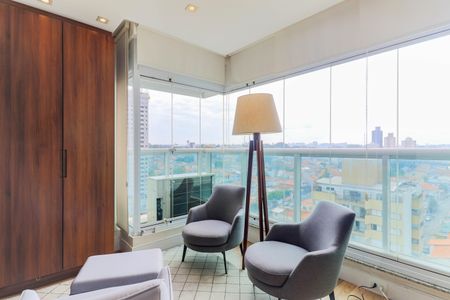 Varanda da Sala de apartamento à venda com 2 quartos, 66m² em Campo Belo, São Paulo