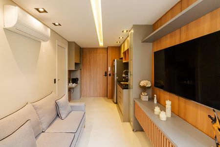 Sala e Cozinha de kitnet/studio para alugar com 1 quarto, 30m² em Vila Olímpia, São Paulo