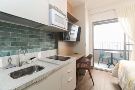 Studio para alugar com 25m², 1 quarto e sem vaga Studio para alugar com 25m², 1 quarto e sem vagaCozinha