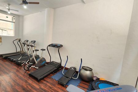 Área comum - Academia de apartamento para alugar com 1 quarto, 70m² em José Menino, Santos