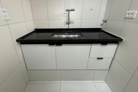 Cozinha de apartamento para alugar com 1 quarto, 70m² em José Menino, Santos