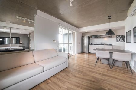 Sala de apartamento para alugar com 1 quarto, 64m² em Cidade Monções, São Paulo