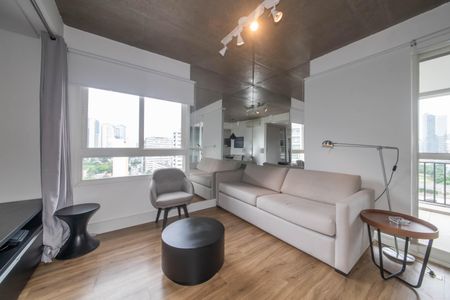 Sala de apartamento para alugar com 1 quarto, 64m² em Cidade Monções, São Paulo