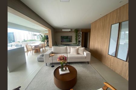 Sala de Estar de apartamento à venda com 3 quartos, 154m² em Jardim Caravelas, São Paulo