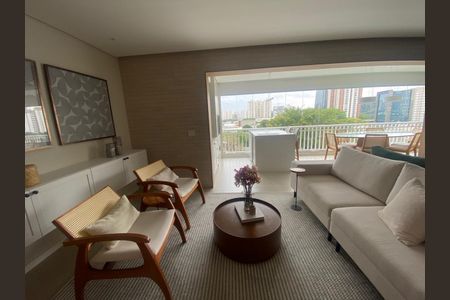 Sala de Estar de apartamento à venda com 3 quartos, 154m² em Jardim Caravelas, São Paulo