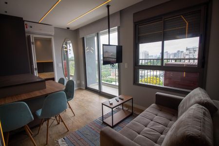 Sala de apartamento para alugar com 1 quarto, 37m² em Santo Amaro, São Paulo