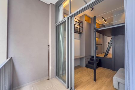 Studio para alugar com 28m², 1 quarto e sem vagaVaranda
