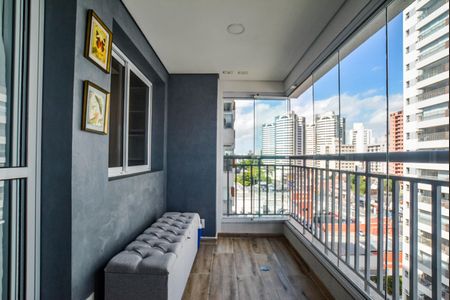Varanda da Sala de apartamento à venda com 3 quartos, 83m² em Vila Assunção, Santo André