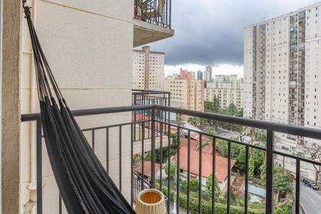 Varanda da sala  de apartamento à venda com 2 quartos, 47m² em Centro, Diadema