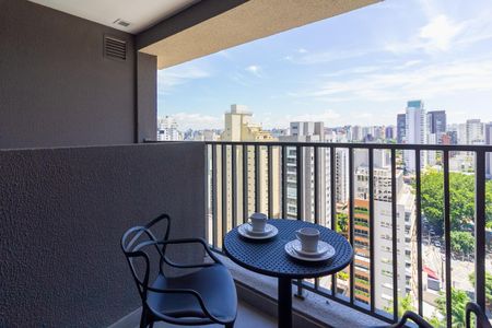 Varanda de kitnet/studio para alugar com 1 quarto, 27m² em Cidade Monções, São Paulo