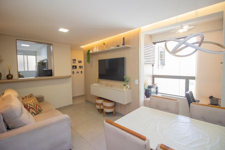 Sala de apartamento à venda com 3 quartos, 73m² em Morro do Confisco, Contagem