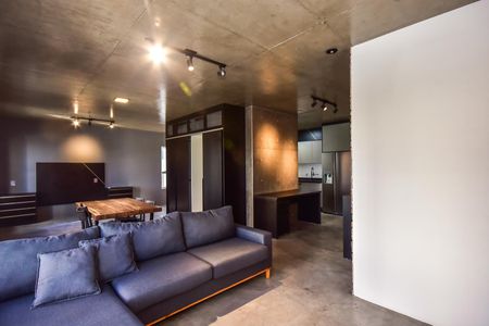 Sala de apartamento para alugar com 1 quarto, 70m² em Panamby, São Paulo