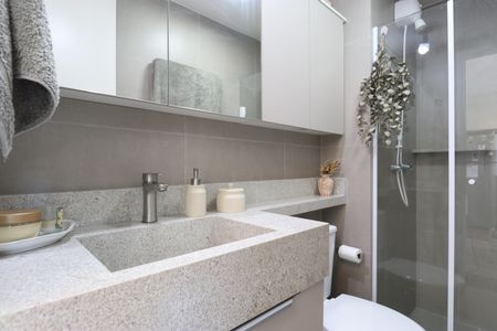 Banheiro de apartamento para alugar com 1 quarto, 32m² em Água Branca, São Paulo