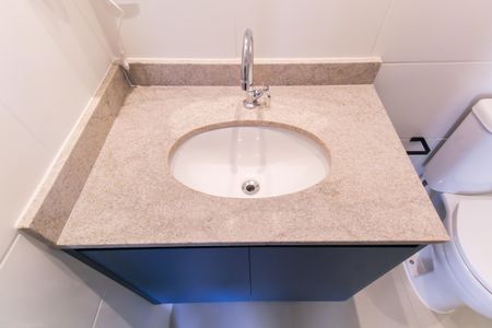 Banheiro de kitnet/studio à venda com 1 quarto, 28m² em Alto da Mooca, São Paulo