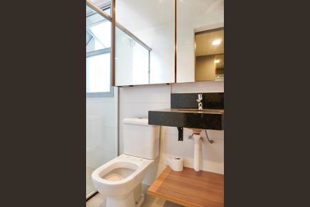 Banheiro da Suíte de apartamento para alugar com 1 quarto, 40m² em Barro Preto, Belo Horizonte