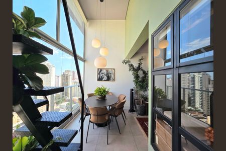 Varanda de apartamento à venda com 1 quarto, 50m² em Indianópolis, São Paulo