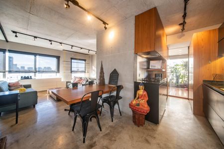 Sala de apartamento para alugar com 1 quarto, 70m² em Santo Amaro, São Paulo