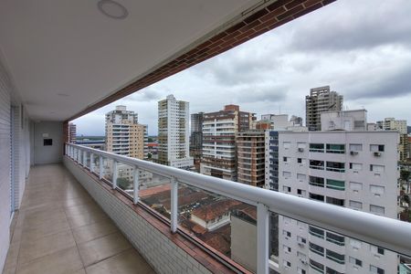Sacada de apartamento para alugar com 3 quartos, 133m² em Guilhermina, Praia Grande
