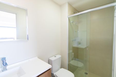 Banheiro da Suíte  de apartamento para alugar com 1 quarto, 57m² em Vila Mascote, São Paulo