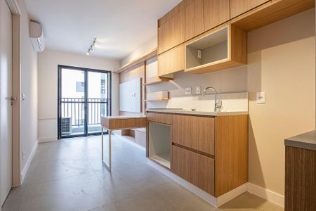 Sala/Cozinha de apartamento para alugar com 1 quarto, 29m² em Pinheiros, São Paulo