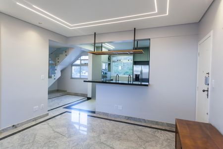 sala de apartamento à venda com 3 quartos, 210m² em Buritis, Belo Horizonte