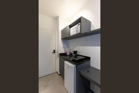 Cozinha de kitnet/studio para alugar com 1 quarto, 10m² em Campos Elíseos, São Paulo