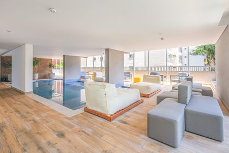 Studio para alugar com 26m², 1 quarto e sem vagaPiscina