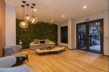 Apartamento para alugar com 37m², 2 quartos e sem vagaÁrea comum - Hall Social