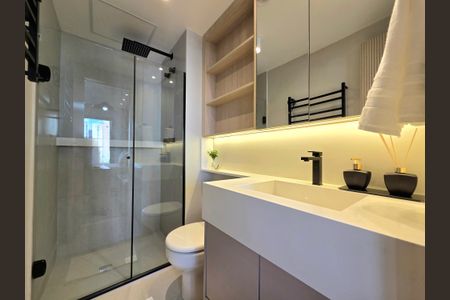 Studio para alugar com 24m², 1 quarto e sem vaga Studio para alugar com 24m², 1 quarto e sem vagaBanheiro