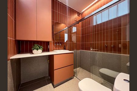 Banheiro de kitnet/studio para alugar com 1 quarto, 29m² em Centro Histórico de São Paulo, São Paulo