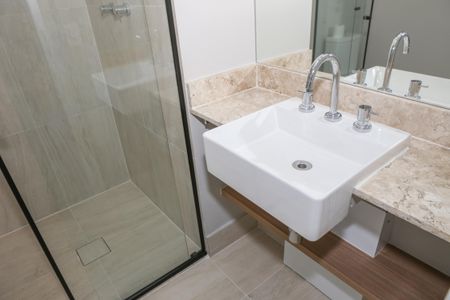 Studio para alugar com 37m², 1 quarto e sem vaga Studio para alugar com 37m², 1 quarto e sem vagaBanheiro da Suíte