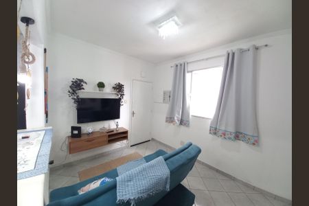 Sala de apartamento para alugar com 1 quarto, 49m² em Centro, São Vicente