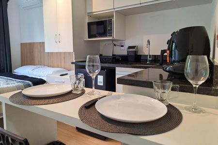 Cozinha de kitnet/studio para alugar com 1 quarto, 22m² em Boa Viagem, Niterói