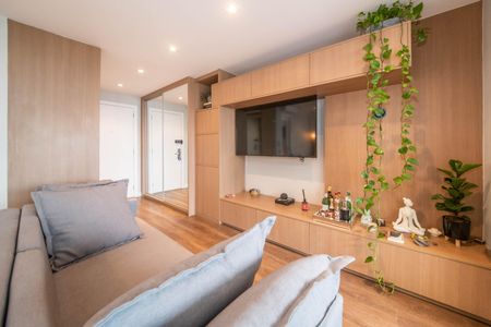 Sala de apartamento para alugar com 1 quarto, 42m² em Brooklin, São Paulo