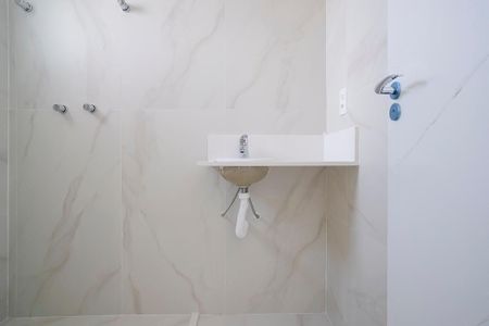 Banheiro da suíte 1 de apartamento à venda com 3 quartos, 120m² em Barcelona, São Caetano do Sul