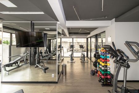 Apartamento para alugar com 46m², 1 quarto e 1 vaga Apartamento para alugar com 46m², 1 quarto e 1 vagaÁrea comum - Academia