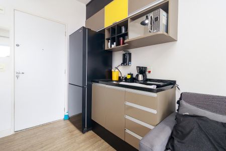 Sala - Cozinha de apartamento à venda com 1 quarto, 34m² em Santo Amaro, São Paulo