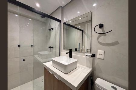 Studio para alugar com 27m², 1 quarto e sem vaga Studio para alugar com 27m², 1 quarto e sem vagaBanheiro