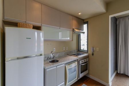 Cozinha de apartamento para alugar com 1 quarto, 35m² em Vila Olímpia, São Paulo