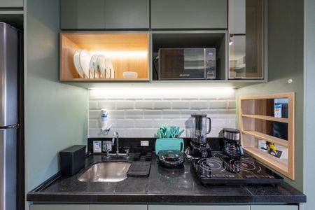 Studio para alugar com 24m², 1 quarto e sem vaga Studio para alugar com 24m², 1 quarto e sem vagaCozinha