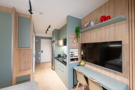 Studio para alugar com 24m², 1 quarto e sem vaga Studio para alugar com 24m², 1 quarto e sem vagaSala/Quarto