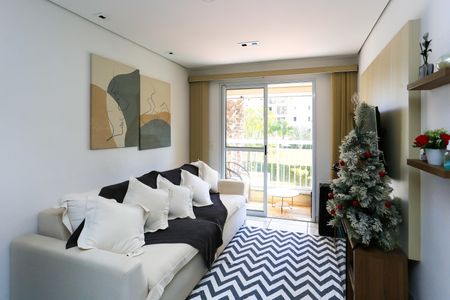 sala de apartamento à venda com 2 quartos, 53m² em Jardim Henriqueta, Taboão da Serra