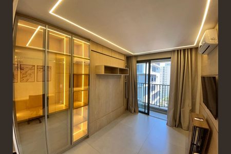 Quarto - Sala  de kitnet/studio à venda com 1 quarto, 24m² em Campo Belo, São Paulo