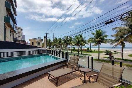 Área comum - Piscina de apartamento para alugar com 2 quartos, 75m² em Maracanã, Praia Grande