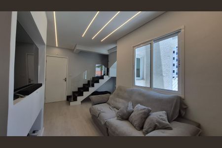 Sala  de apartamento à venda com 2 quartos, 105m² em Jardim Bela Vista, Santo André