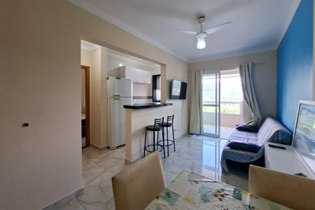 Sala de apartamento para alugar com 1 quarto, 60m² em Vila Caiçara, Praia Grande
