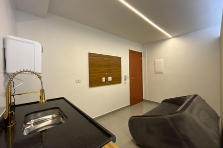 Sala/Cozinha de apartamento para alugar com 1 quarto, 28m² em Vila Zat, São Paulo